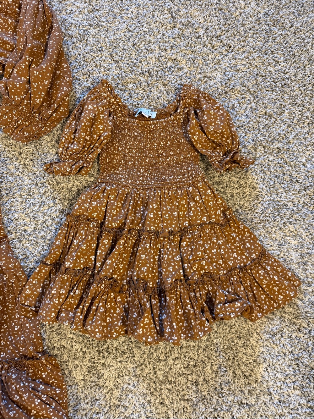Ivy City Co Madeline Floral Tiered Midi Mommy and Me Dress Set, sizes Large/2T. - Picture 3 of 8